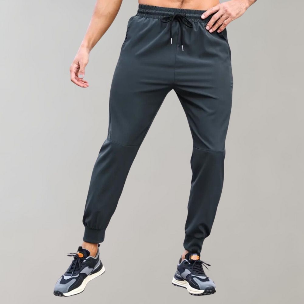 Graue Skinny Fit Jogginghose mit Kordelzug