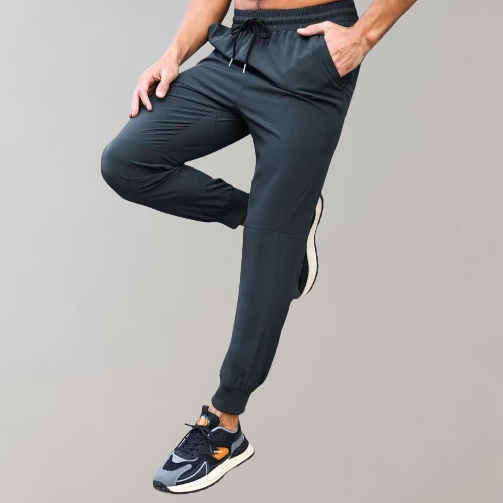 Graue Skinny Fit Jogginghose mit Kordelzug