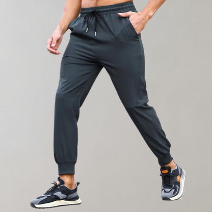 Graue Skinny Fit Jogginghose mit Kordelzug