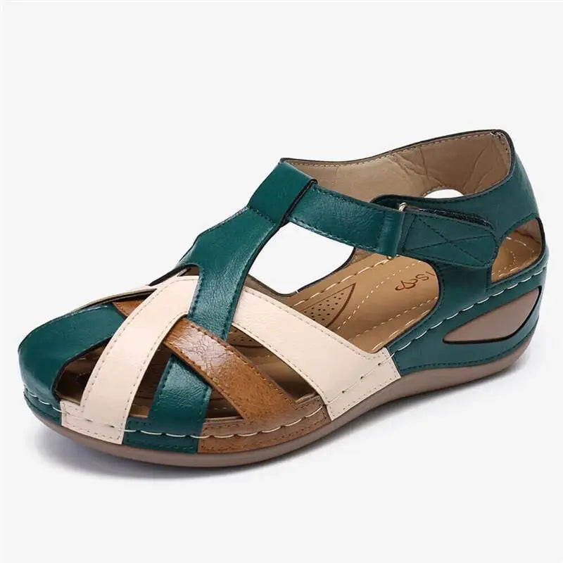 Frauen - Flache Sandalen im Vintage-Stil - Sommer