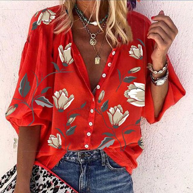 Sommerblusen für Frauen mit fröhlichen Prints
