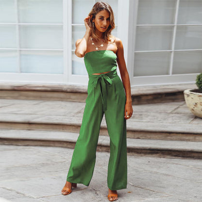 Trendy Tube Jumpsuit mit fester Farbe ideal für den Sommer