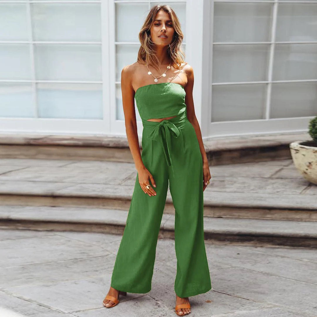 Trendy Tube Jumpsuit mit fester Farbe ideal für den Sommer