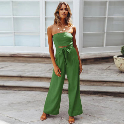 Trendy Tube Jumpsuit mit fester Farbe ideal für den Sommer