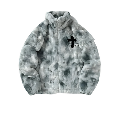 Männer - Jacke - Hip Hop Kunstpelz - Stickerei Fleece gepolstert - Winter