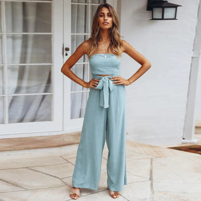 Trendy Tube Jumpsuit mit fester Farbe ideal für den Sommer