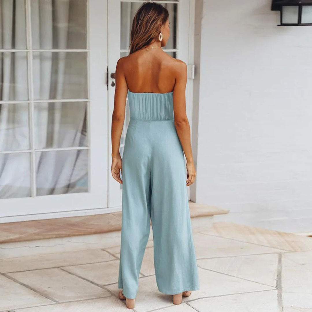 Trendy Tube Jumpsuit mit fester Farbe ideal für den Sommer