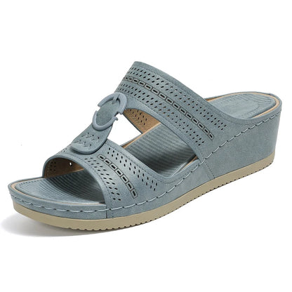 Damen- Sandalen- hohl- Fußgewölbe- Slip on- Gummi- Sommer