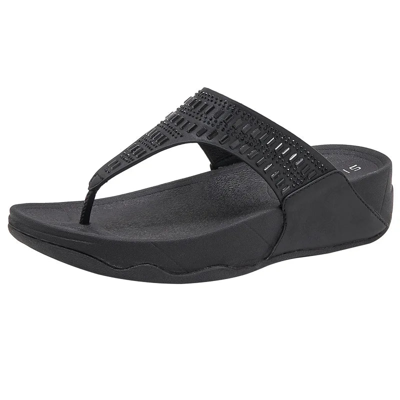 Damen- Sandalen- dicke Hecke- Flip Flop- Gummi- Sommer