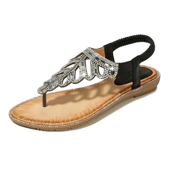 Damen - Sandalen - Sleehakken - Bohemian Crystal - Sommer