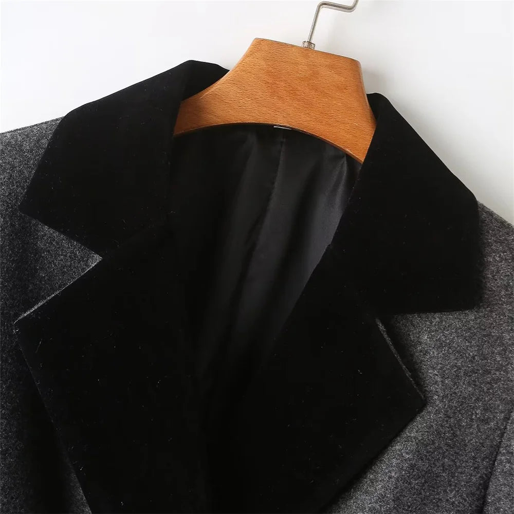 Damen - Panel Coat - Lässig - Mit Gürtel - Herbst