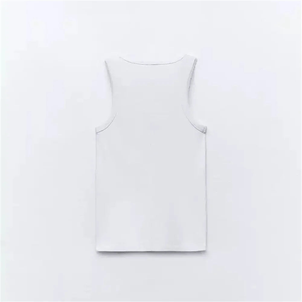 Damen - Fashion Casual Water Washed Ribbed Tank Top - Sommer