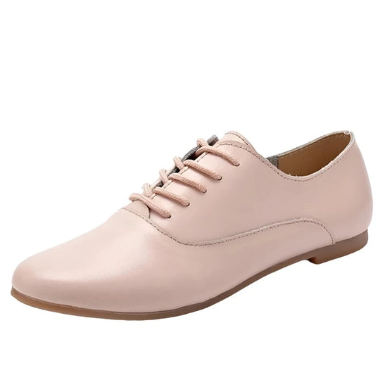 Damen- Schuhe- Spitze flach einfarbig- Spaltleder- Sommer