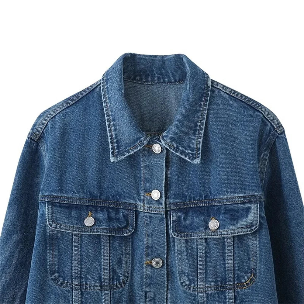 Damen - Hemdjacke - Freizeit Vielseitig - Denim - Herbst