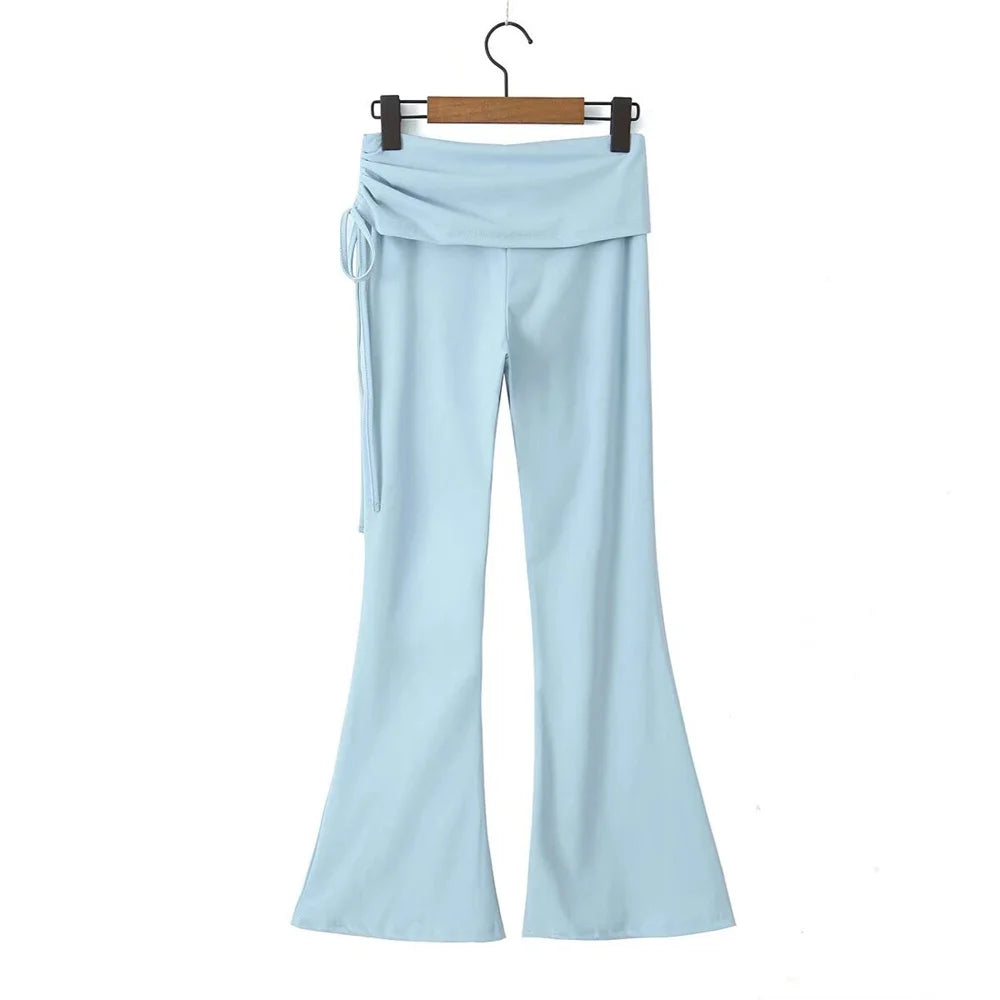 Damen - Hosen - Lässiger Kordelzug - Hoher elastischer Schlag - Herbst