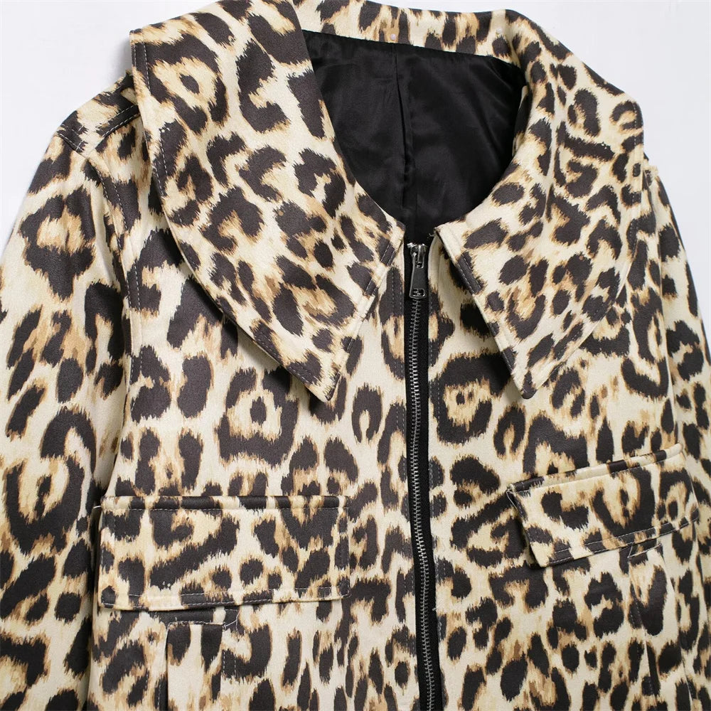 Damen - Jacke - Casual Versatile Leopard Print - Sommer