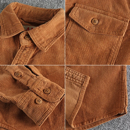 Männer - Hemd - Vintage Corduroy - Lose - Winter