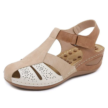 Damen-Sandalen- flache Loafer- orthopädisch- Gummi- Sommer