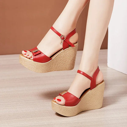 Damen-Sandalen-Knöchelriemen-offene Spitze-High Heels-Sommer