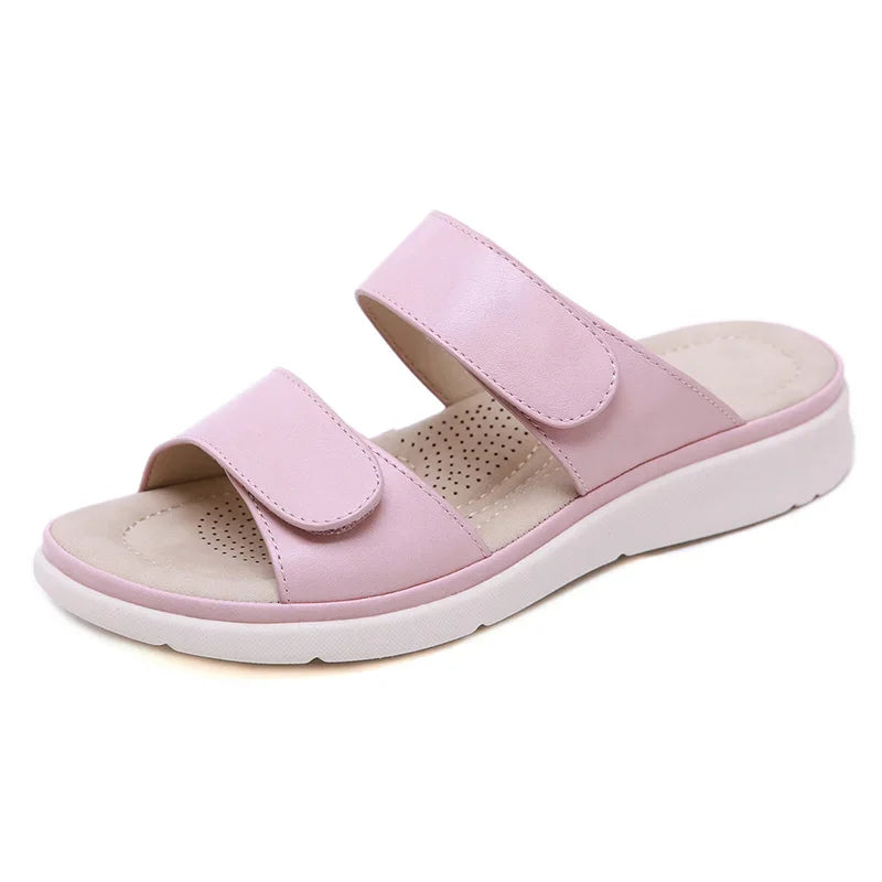 Damen- Sandale- verstellbar- Slip on- Gummi- Sommer