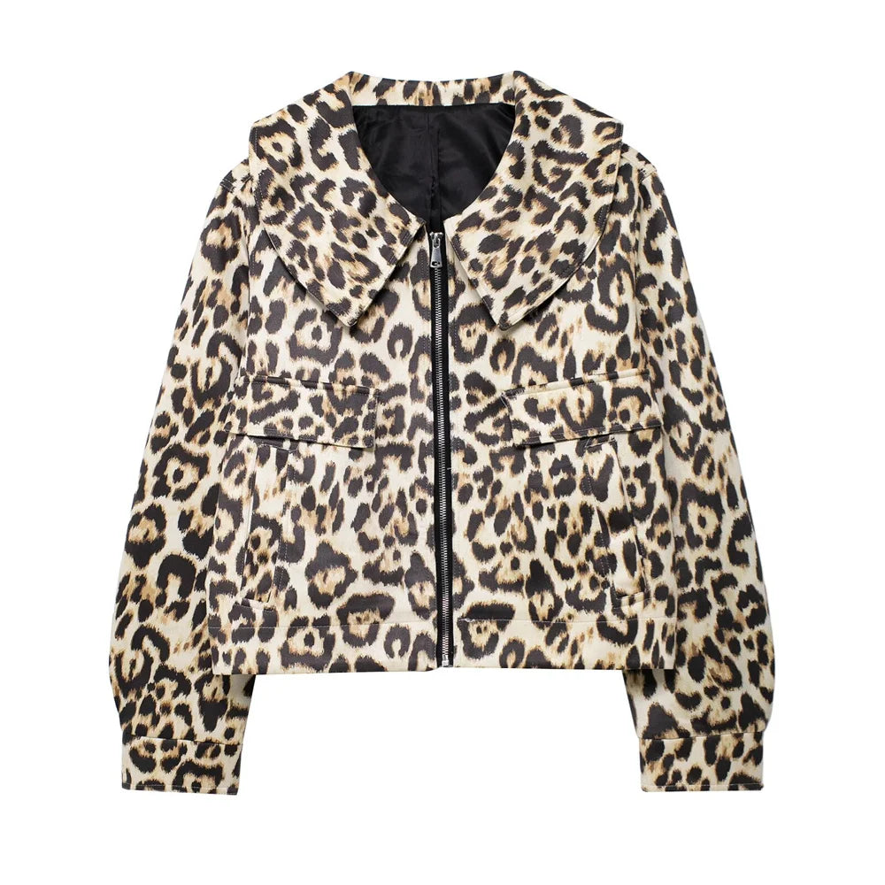 Damen - Jacke - Casual Versatile Leopard Print - Sommer