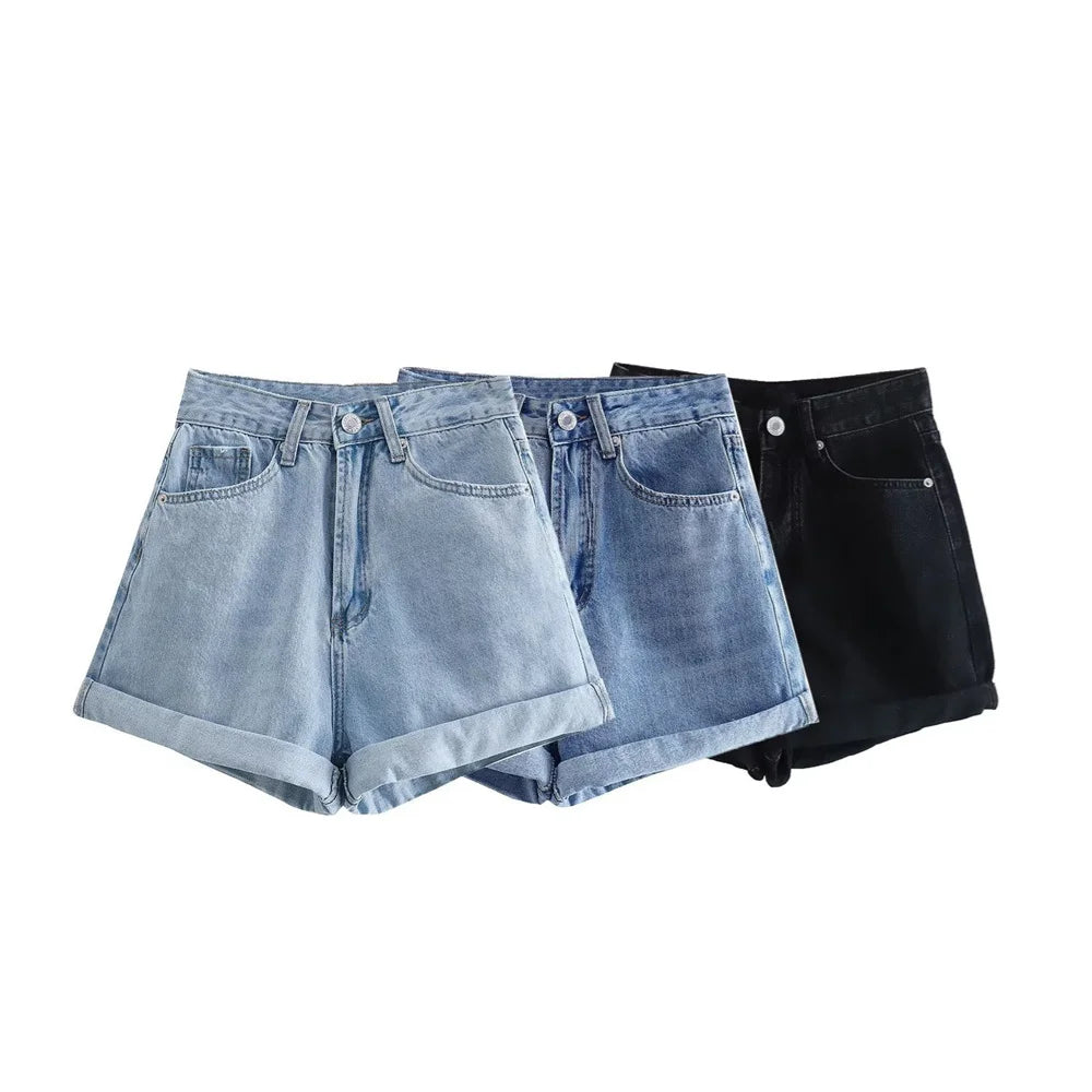 Damen - Shorts - Lässig - Lose Denim - Sommer