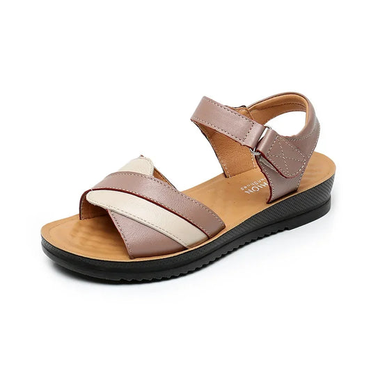 Damen - Sandalen - Echtleder/Gummi - Weiche Sohle - Sommer