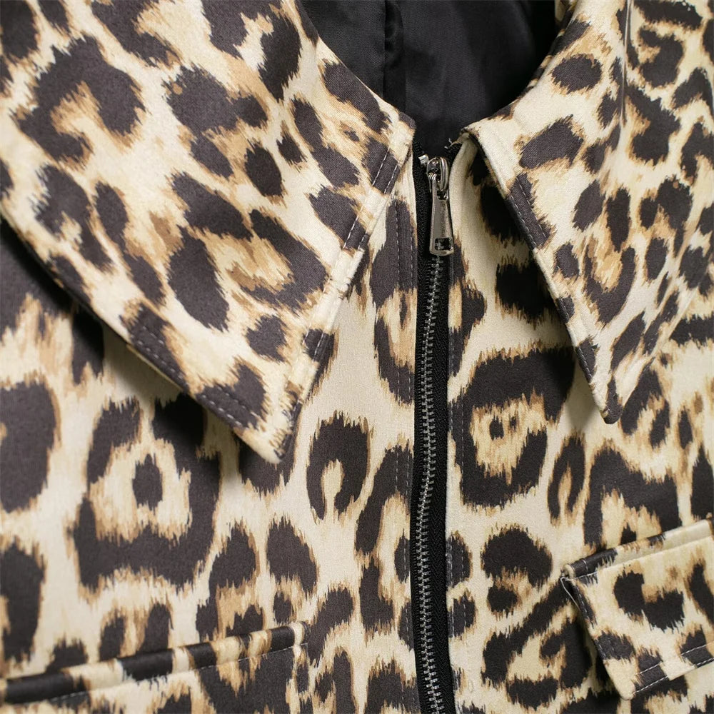 Damen - Jacke - Casual Versatile Leopard Print - Sommer