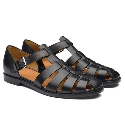 Damen-Sandalen- flach ausgehöhlt- Gummi- Sommer