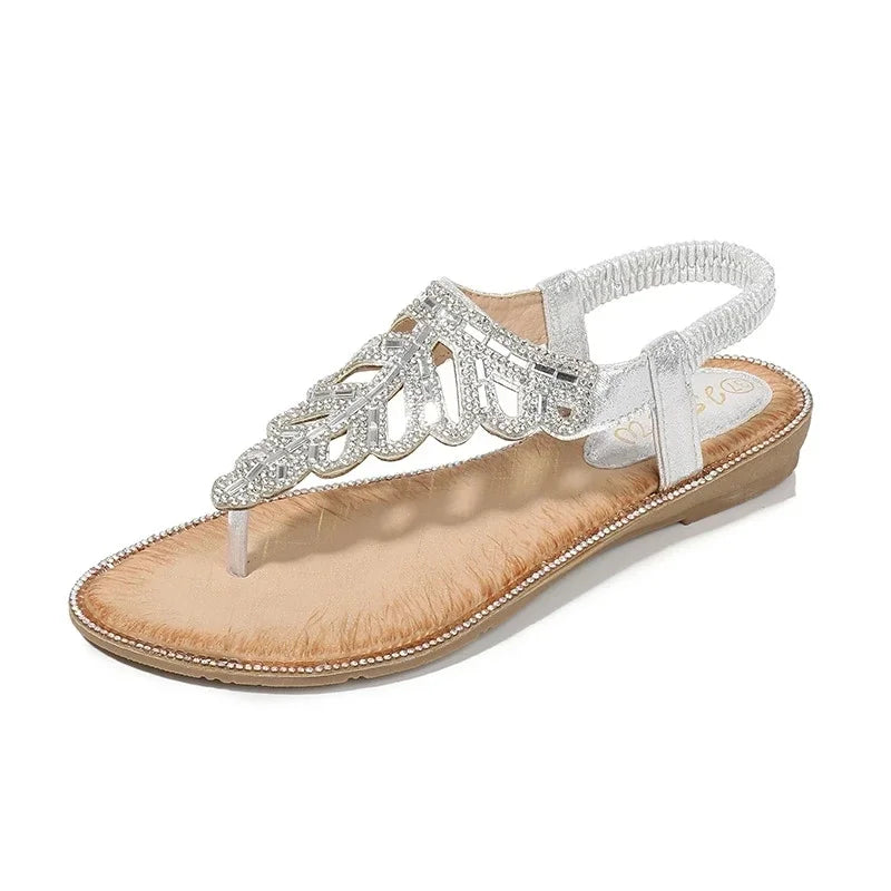 Damen - Sandalen - Sleehakken - Bohemian Crystal - Sommer