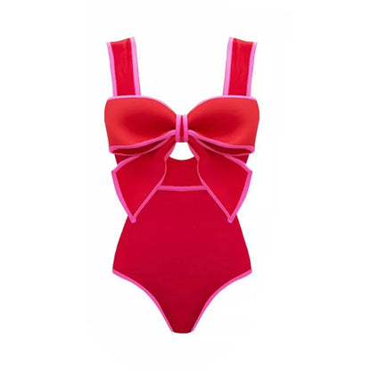 Damen - Bikini - Fliege - Einfarbig - Sommer