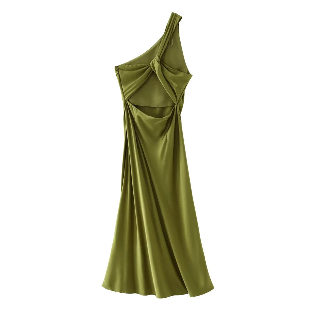 Damen - Kleid - Polyester - Asymmetrische Seidentextur - Sommer