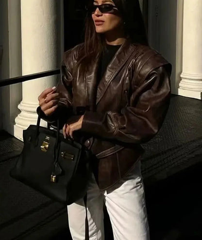 Frauen - Jacke - Leder - Vielseitig - Herbst