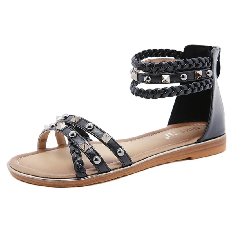 Damen - Sandalen - PU/Synthetik - Gladiator - Boho - Überschuhe - Sommer