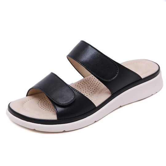 Damen- Sandale- verstellbar- Slip on- Gummi- Sommer