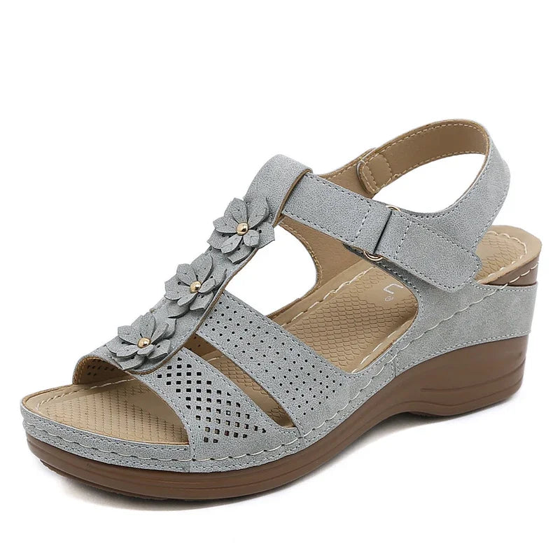 Damen - Sandalen - PU/Gummi - Keilabsatz - Schnallenriemen - Sommer