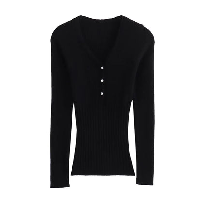 Damen - Pullover - Slim - Strick - Herbst