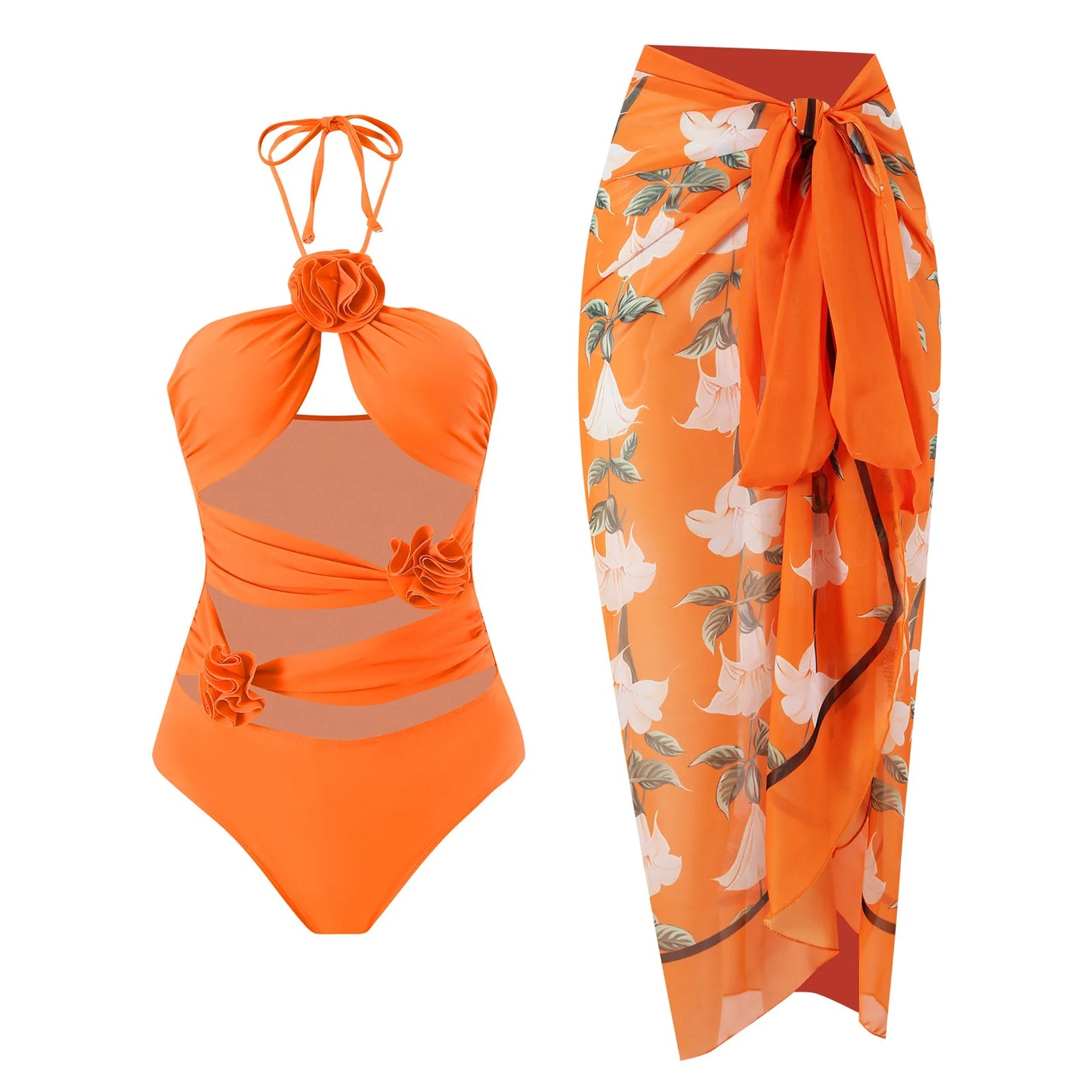 Damen- Bikini- Halfterschnitt- Einteiler- Sommer