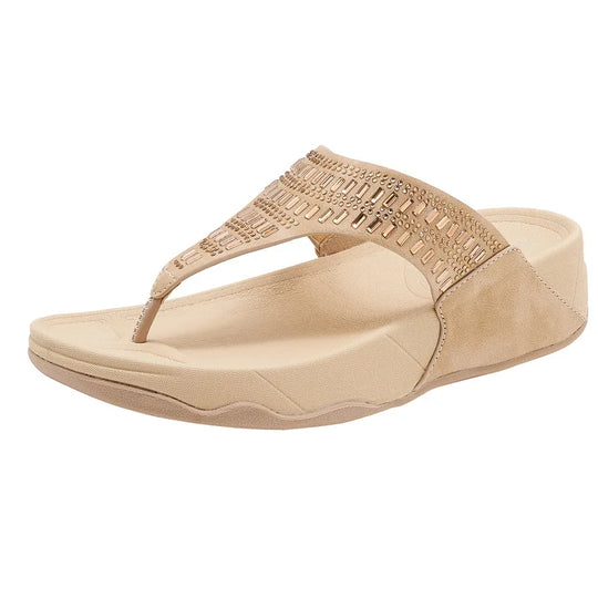 Damen- Sandalen- dicke Hecke- Flip Flop- Gummi- Sommer