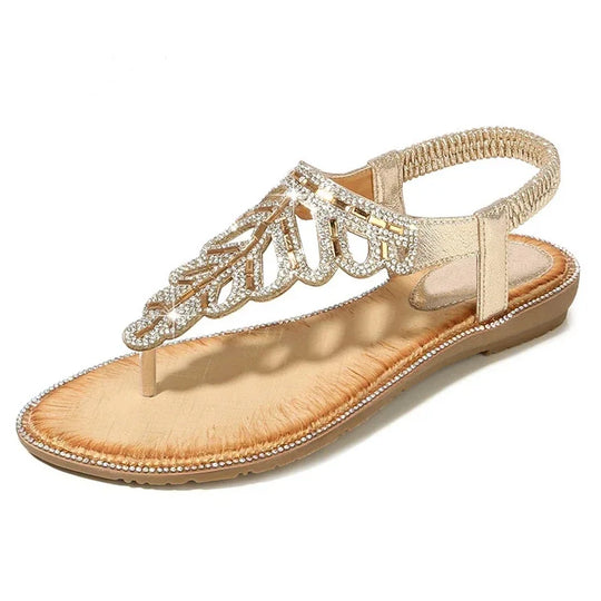 Damen - Sandalen - Sleehakken - Bohemian Crystal - Sommer