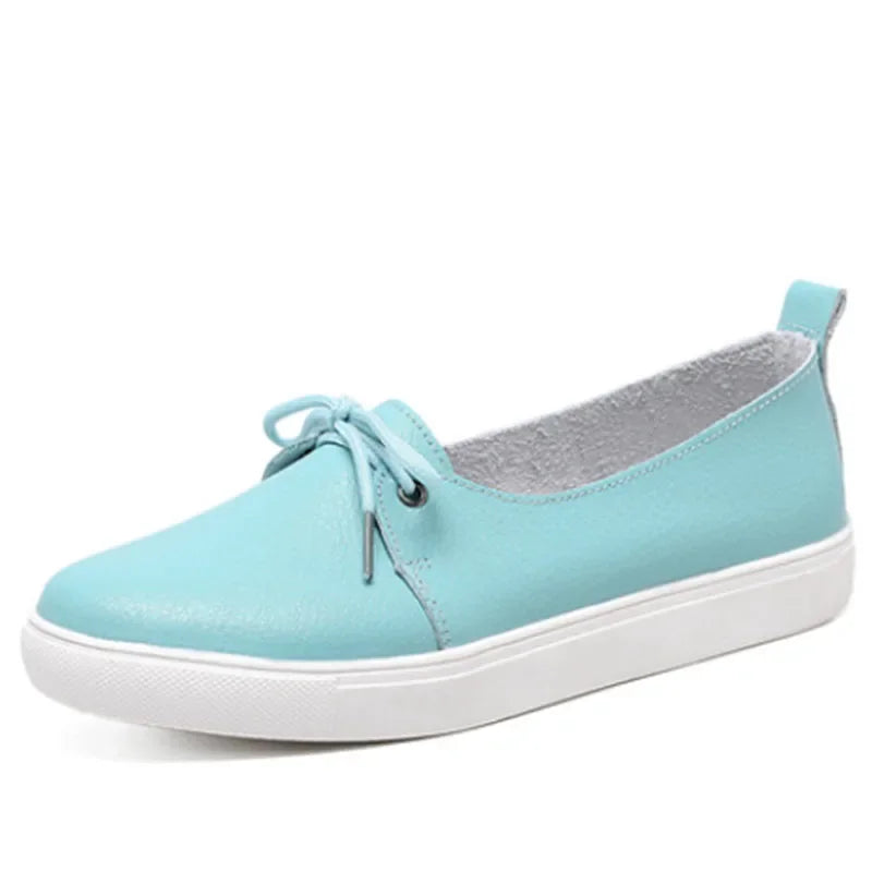 Damen – Flache Schuhe – Schnürschuhe – Bonbonfarben – Slipper – Sommer