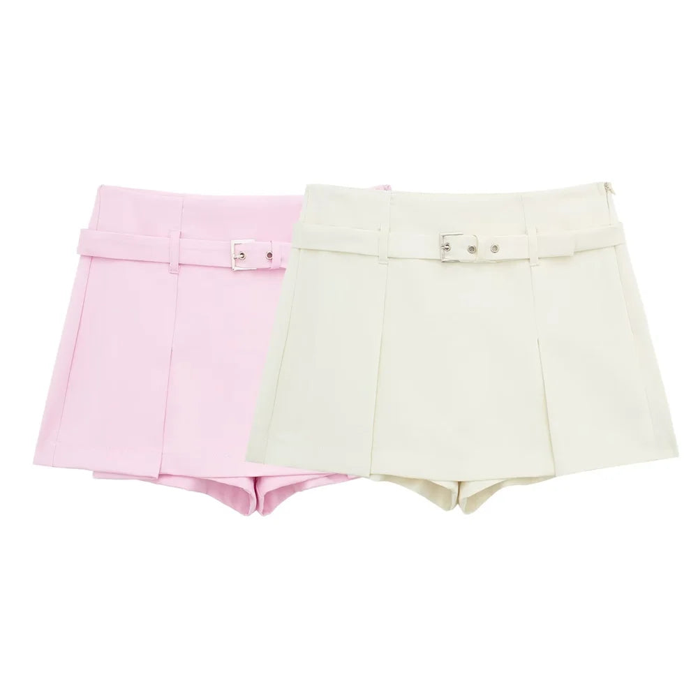 Damen - Shorts Rock - Vielseitig - Einfarbig - Sommer