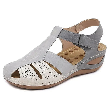 Damen-Sandalen- flache Loafer- orthopädisch- Gummi- Sommer