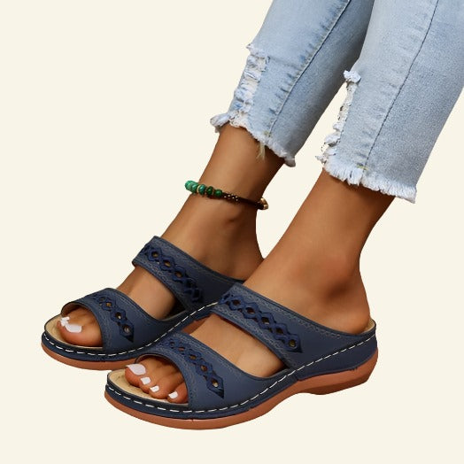 Retro-Sandalen mit Stickerei perfekt für den Alltag