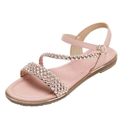 Damen - Sandalen - PU/Gummi - Gladiator - Schnallenriemen - Flats - Sommer