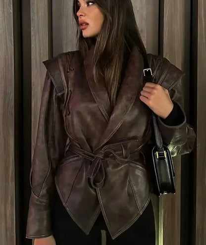 Frauen - Jacke - Leder - Vielseitig - Herbst