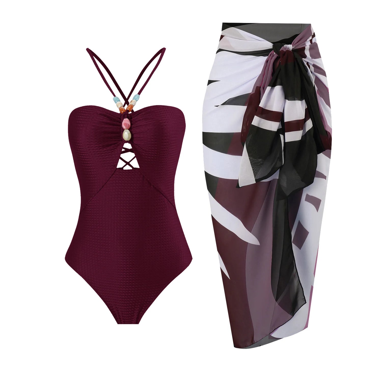 Damen-Bikini-solide Farbe Spaghetti-Träger einteilig-Elasthan-Sommer