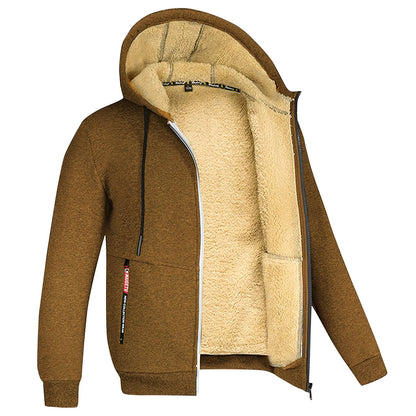 Männer - Jacke - Fleece mit Tarnmuster - Dicke Kapuze - Winter