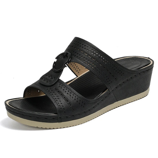 Damen- Sandalen- hohl- Fußgewölbe- Slip on- Gummi- Sommer