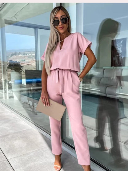 Schmaler Patty Jumpsuit mit fester Farbe